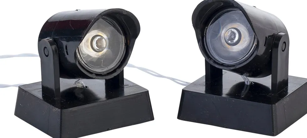 Intratuin kerstdorp verlichting spotjes 3,2 x 3,8 x 3,5 cm 2 stuks zwart
