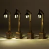 Intratuin kerstdorp verlichting lantaarn 1,8 x 3 x 10,5 cm 4 stuks