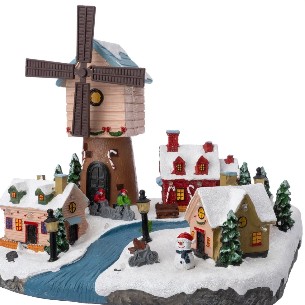 Intratuin kerstdorp windmolen 25,5 x 19,5 x 22 cm