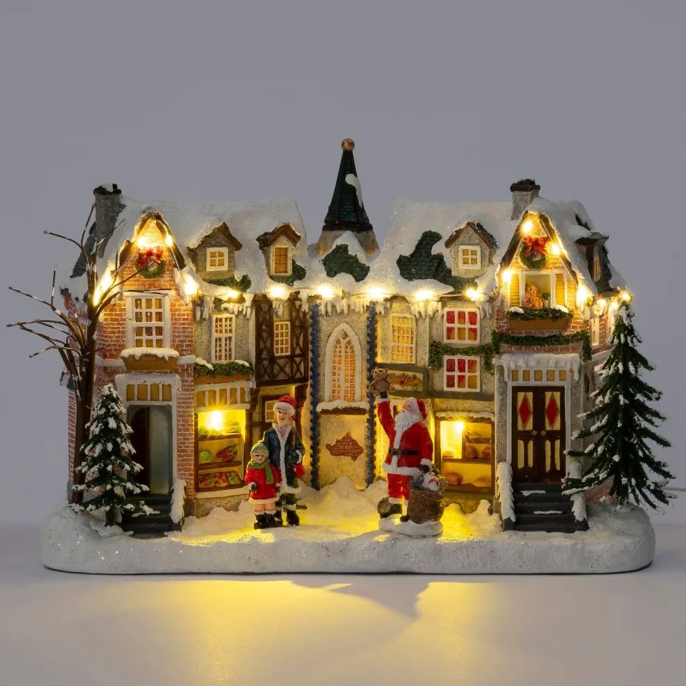 Intratuin kerstdorp winkels 28,5 x 13 x 19,5 cm