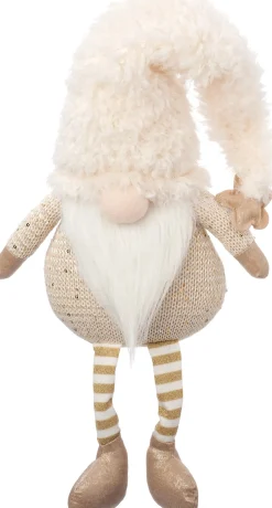 Intratuin kerstfiguur Anko gnoom beige 19 x 9 x 33 cm