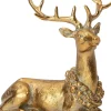 Intratuin kerstfiguur Arthur rendier goud 14 x 8 x 17 cm