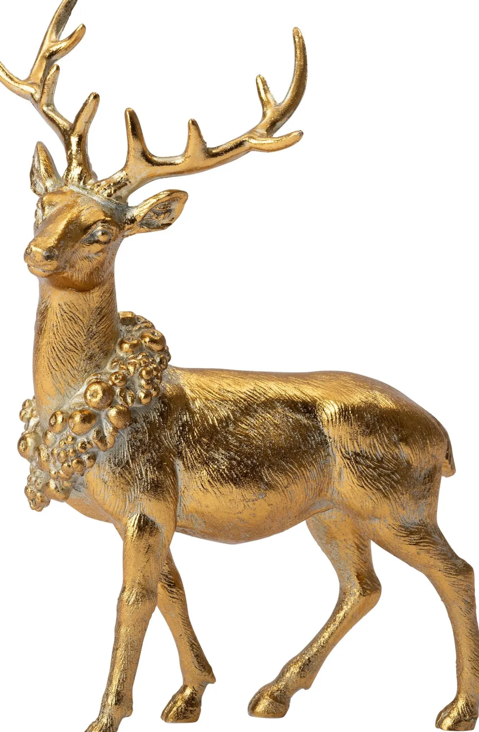 Intratuin kerstfiguur Arthur rendier goud 16 x 6,5 x 22 cm