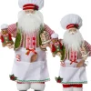 Intratuin kerstfiguur Baka kerstman wit / rood 23 x 18 x 45 cm