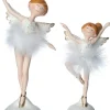Intratuin kerstfiguur ballerina wit 9,5 x 5 x 20,5 cm