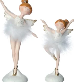 Intratuin kerstfiguur ballerina wit 8,5 x 4 x 15,5 cm