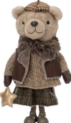 Intratuin kerstfiguur Basta beer met rok bruin 26 x 19 x 45 cm