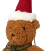 Intratuin kerstfiguur beer kerstmuts bruin 9 x 6 x 14 cm