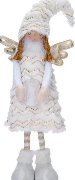 Intratuin kerstfiguur Belinda engel wit met verlichting 21 x 14 x 56 cm