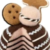 Intratuin kerstfiguur Bolo gemberkoek mannetje bruin 15,5 x 15,5 x 22 cm
