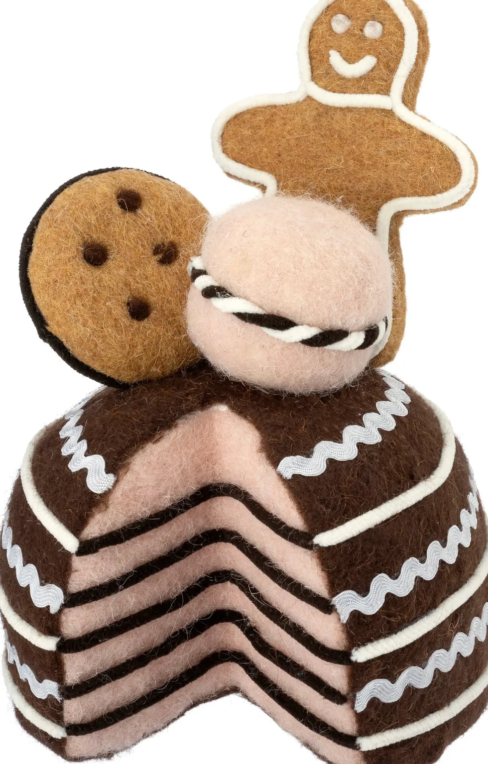 Intratuin kerstfiguur Bolo gemberkoek mannetje bruin 15,5 x 15,5 x 22 cm