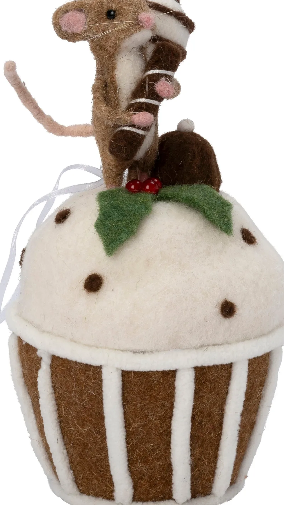 Intratuin kerstfiguur Bolo muis taart bruin 11 x 11 x 21 cm