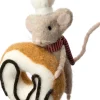 Intratuin kerstfiguur Bolo muis met donut bruin 11 x 9 x 16 cm