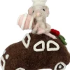 Intratuin kerstfiguur Bolo muis auto bruin 7 x 12 x 12,5 cm