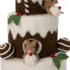 Intratuin kerstfiguur Bolo muis taart bruin 24 x 20 x 48,5 cm