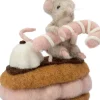 Intratuin kerstfiguur Bolo muis op cake bruin 11,5 x 6,5 x 15 cm