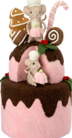 Intratuin kerstfiguur Bolo taart roze D 20,5 H 39 cm
