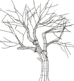 Intratuin kerstfiguur boom met verlichting 50 x 20 x 138 cm