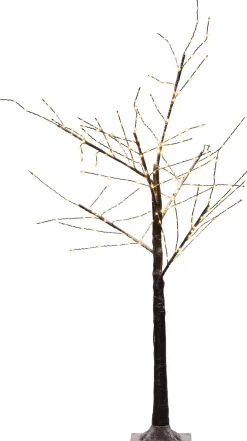 Intratuin kerstfiguur boom met 300 LED verlichting zwart D 70 H 120 cm warm wit