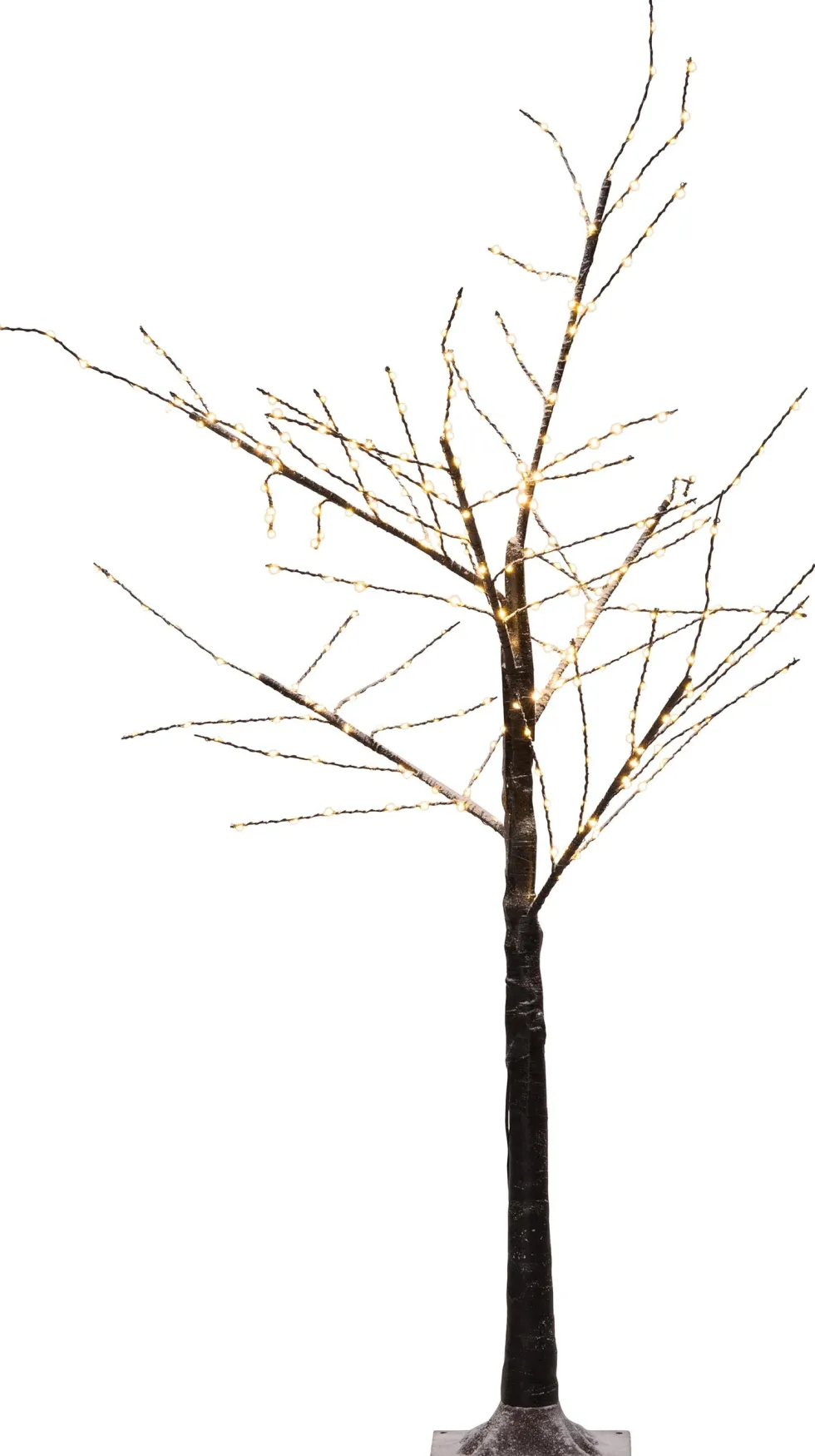 Intratuin kerstfiguur boom met 300 LED verlichting zwart D 70 H 120 cm warm wit