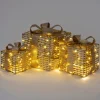 Intratuin kerstfiguur Boxa cadeau goud 15 x 15 x 17 cm