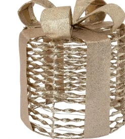 Intratuin kerstfiguur Boxa cadeau goud D 15 H 17 cm