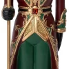 Intratuin kerstfiguur Edward notenkraker bordeaux / groen / goud 10 x 9,5 x 35,5 cm