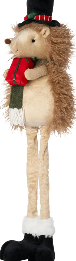 Intratuin kerstfiguur egel hoed bruin 15 x 16 x 75 cm