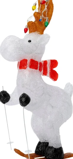 Intratuin kerstfiguur eland transparant met verlichting 29 x 18 x 56 cm