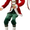 Intratuin kerstfiguur elf rood / groen 17 x 32 x 95 cm