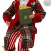 Intratuin kerstfiguur elf wit / rood 11 x 7 x 47 cm