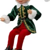 Intratuin kerstfiguur Elleve elf rood / groen 11 x 7 x 47 cm
