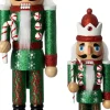 Intratuin kerstfiguur Finn notenkraker rood / groen / wit 9,2 x 8,1 x 38 cm