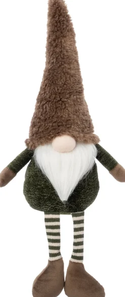 Intratuin kerstfiguur Fluf gnoom bungelbenen / wit 17 x 9 x 52 cm