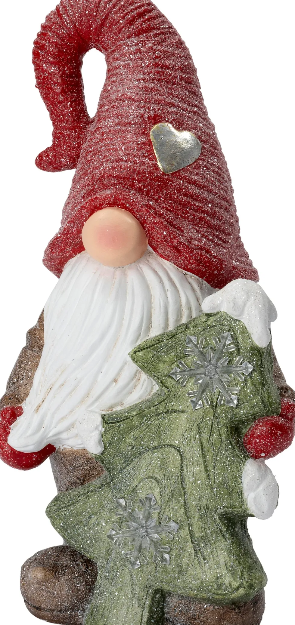 Intratuin kerstfiguur gnoom rood / groen met verlichting 22,5 x 17,5 x 44 cm