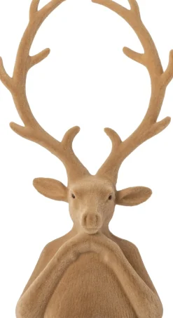 Intratuin kerstfiguur hertenhoofd bruin 32,5 x 15 x 60 cm