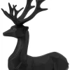 Intratuin kerstfiguur hert liggend zwart 16 x 8 x 20 cm
