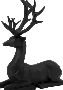 Intratuin kerstfiguur hert liggend zwart 16 x 8 x 20 cm