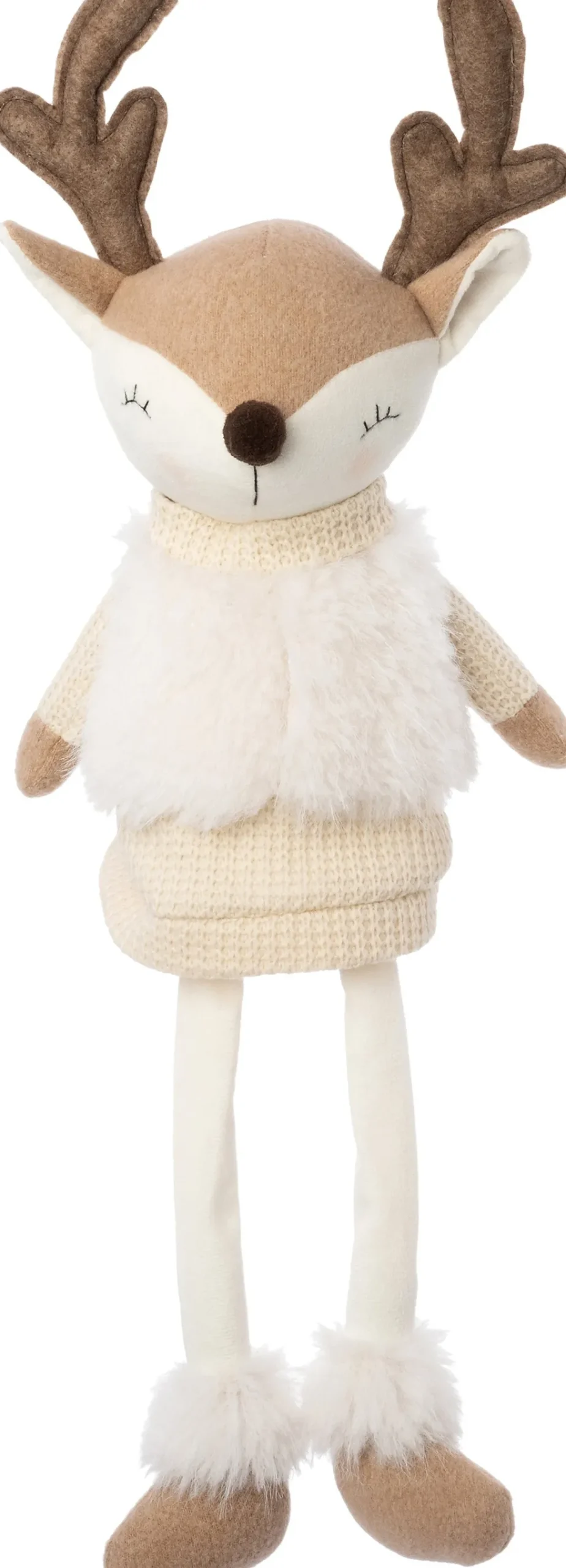 Intratuin kerstfiguur hert rok beige 17 x 13 x 61 cm