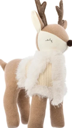Intratuin kerstfiguur hert staand beige 30 x 23 x 47 cm