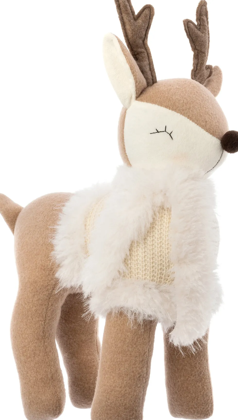 Intratuin kerstfiguur hert staand beige 30 x 23 x 47 cm