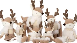 Intratuin kerstfiguur hert zittend beige 13 x 9 x 37 cm