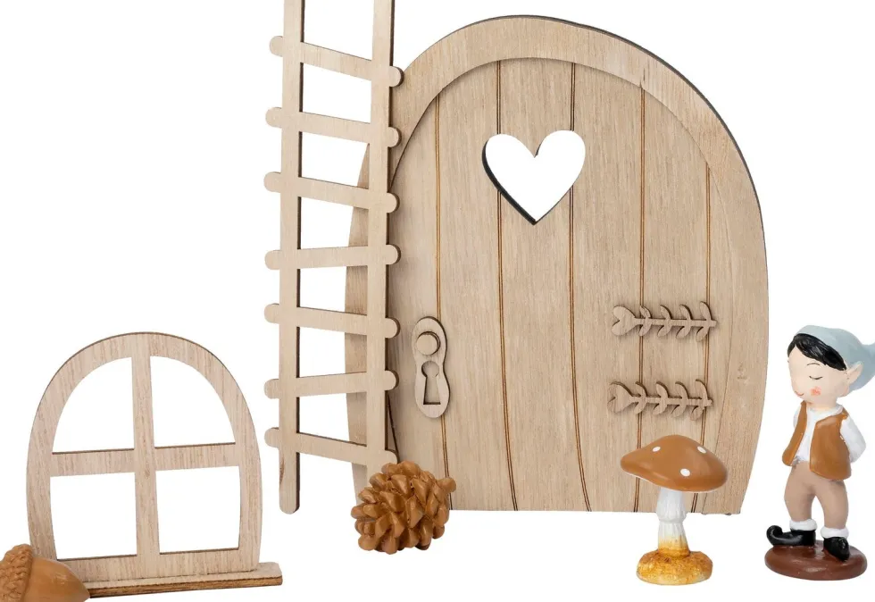 Intratuin kerstfiguur Hobb kabouter set herfst 4,5 x 0,3 x 16 cm