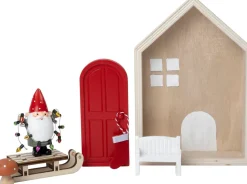 Intratuin kerstfiguur Hobb kabouter set bank 14,5 x 4 x 21 cm