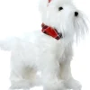 Intratuin kerstfiguur hond met sjaal wit 31 x 11 x 32 cm
