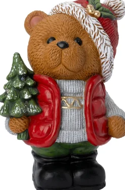 Intratuin kerstfiguur Huldra beer kerstboom met verlichting 28,5 x 19 x 38,5 cm
