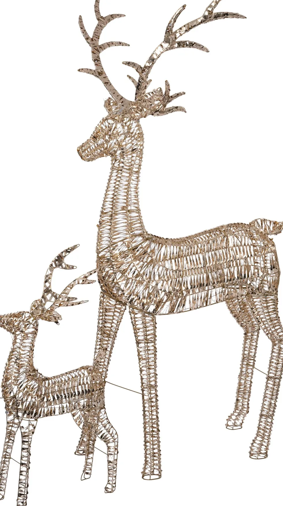 Intratuin kerstfiguur Iris rendier goud met verlichting 125 x 43 x 270 cm