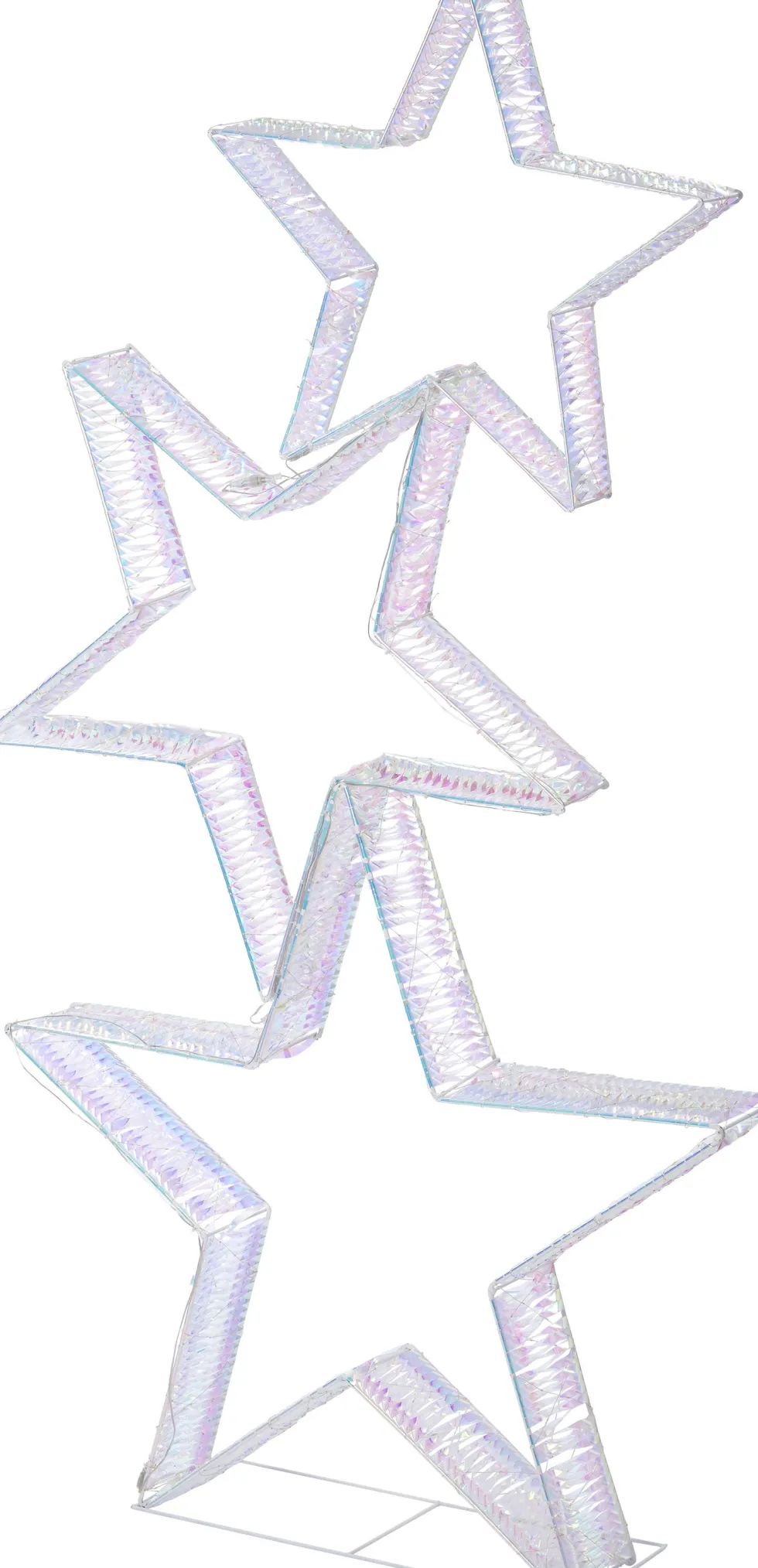 Intratuin kerstfiguur Iris sterren goud met verlichting 100 x 14 x 180 cm