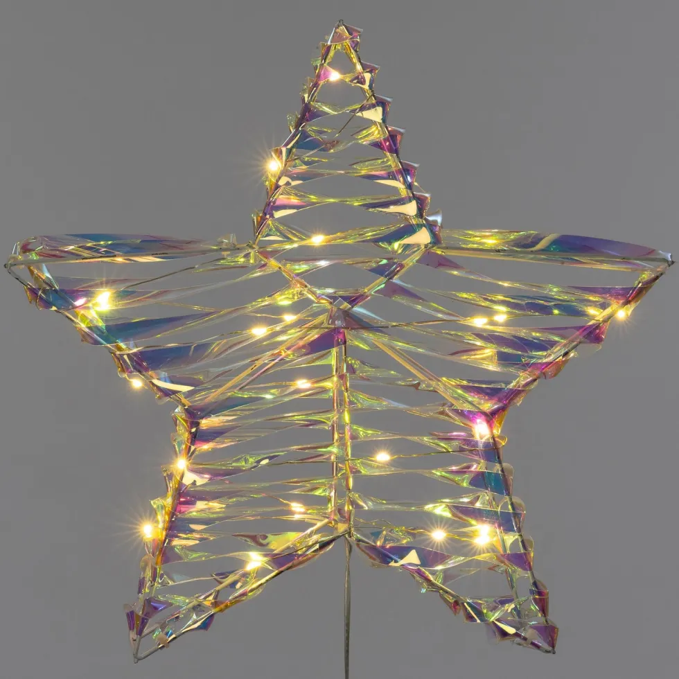 Intratuin kerstfiguur Iris ster met verlichting D 30 H 5 cm