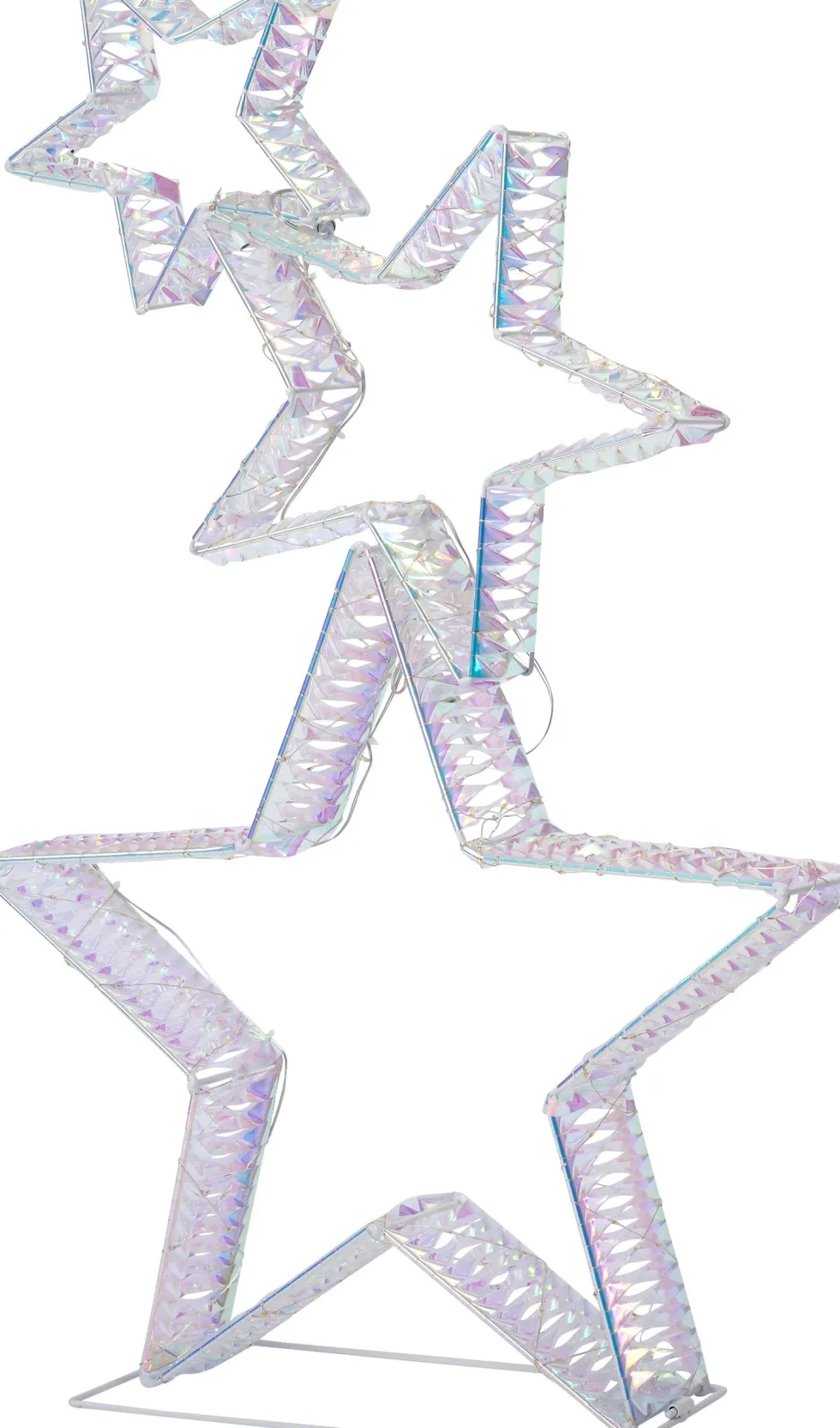 Intratuin kerstfiguur Iris sterren goud met verlichting 50 x 10 x 80 cm